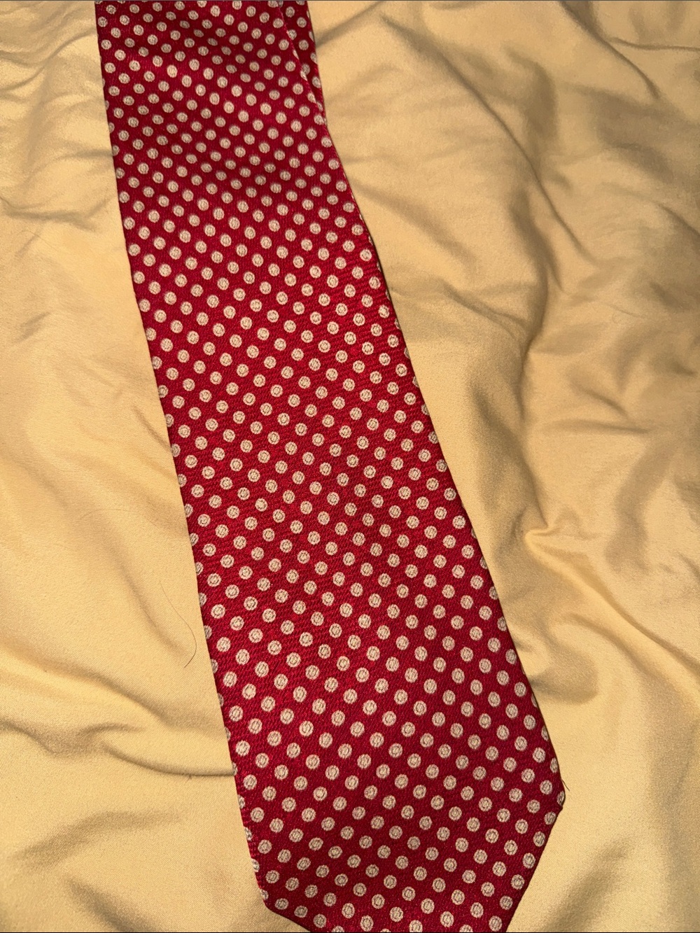 Barney’s Classic Men's Red Polka Dot Tie